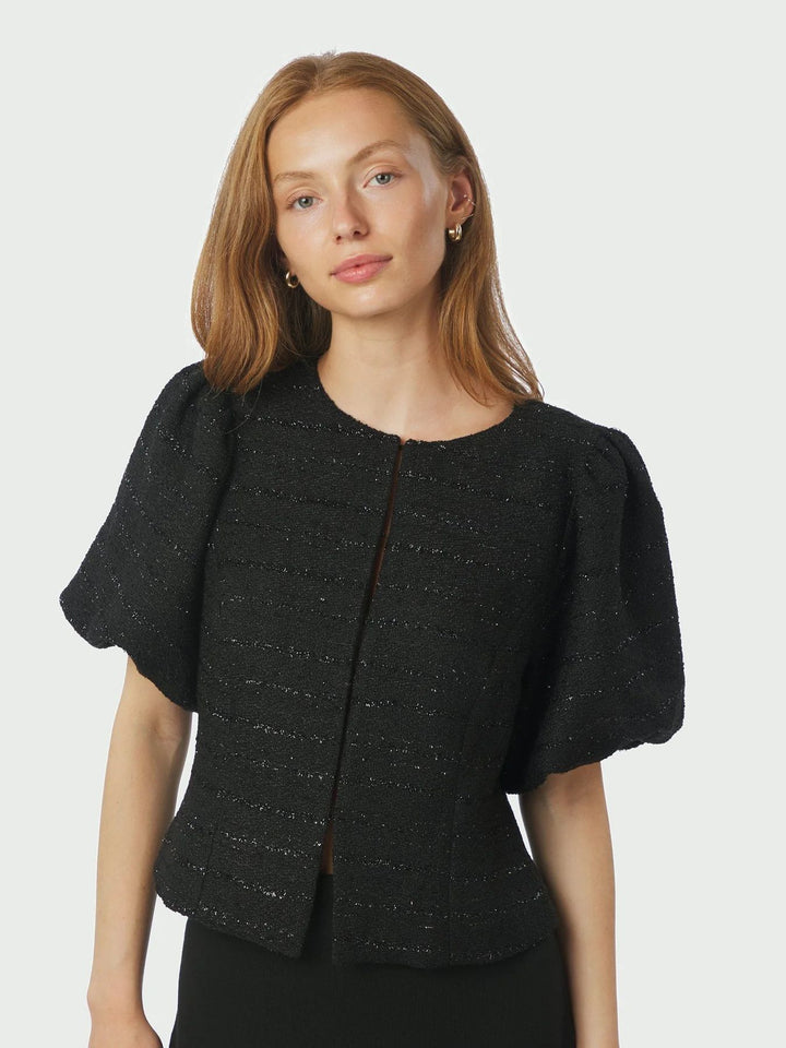 NEO NOIR Anela Boucle Blouse Black