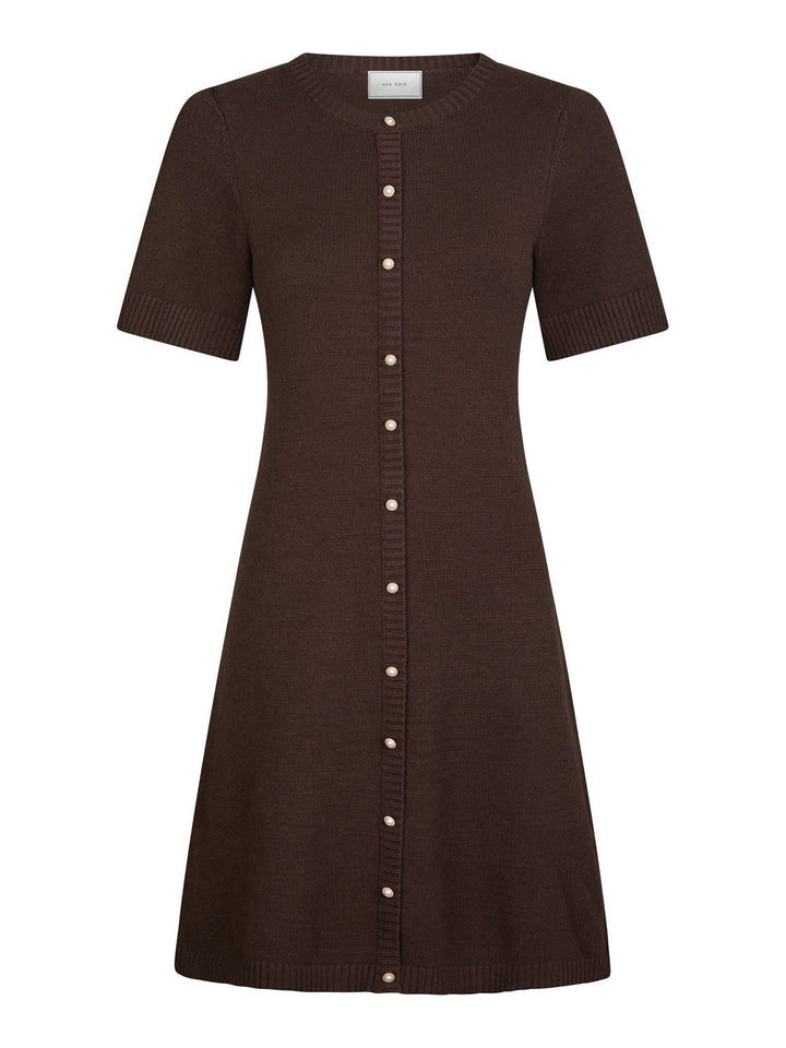 NEO NOIR Elise Knit Dress Brown
