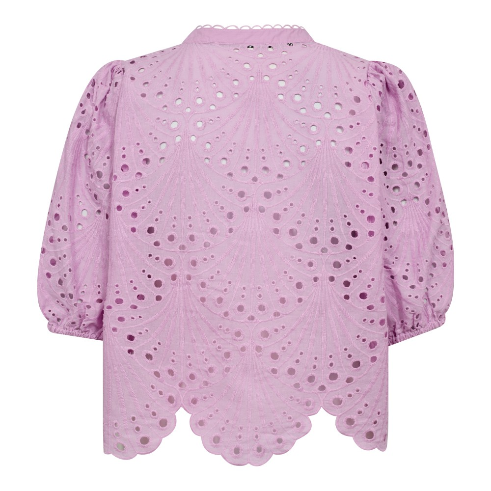 CO´COUTURE NayaCC Anglaise SS Shirt Orchid