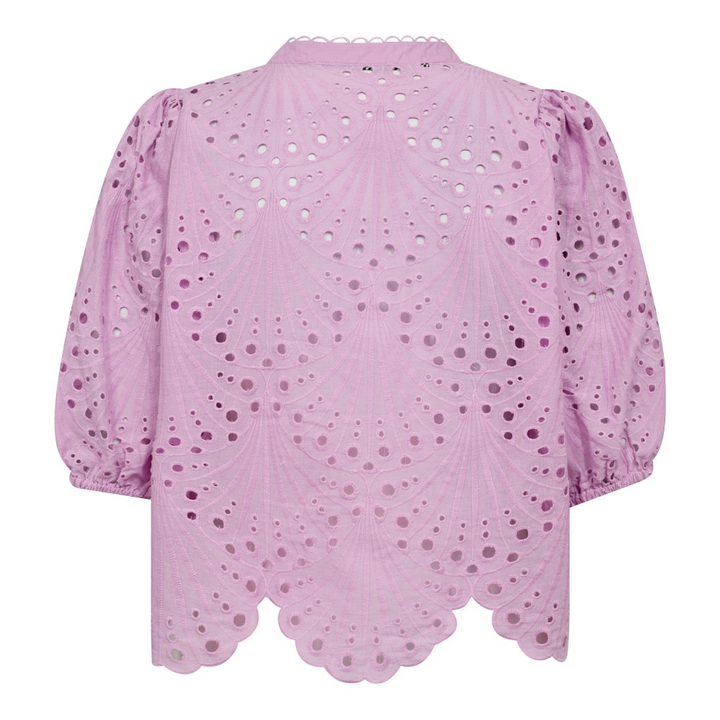 CO´COUTURE NayaCC Anglaise SS Shirt Orchid