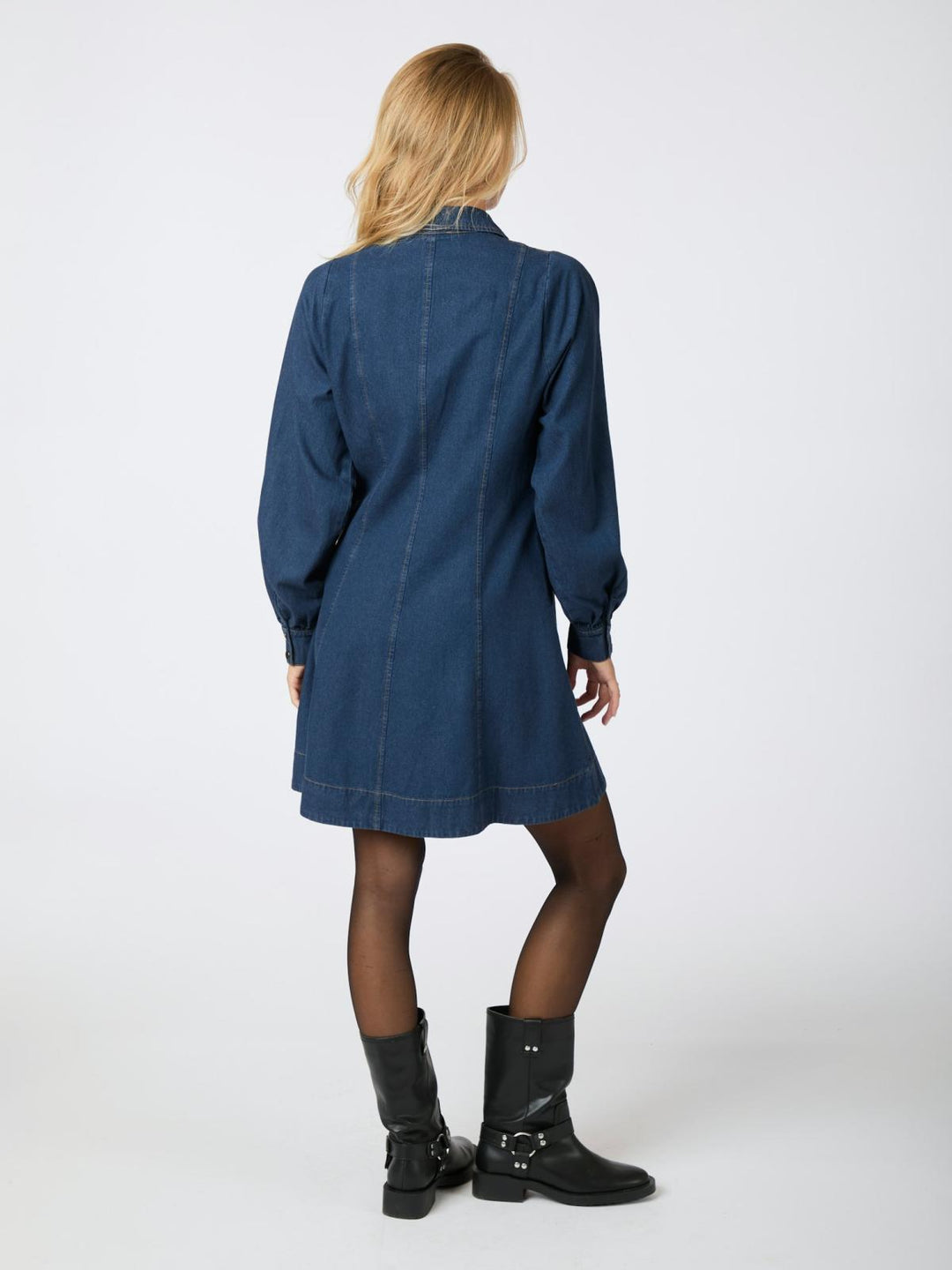 NEO NOIR Hanne Denim Dress Dark Blue