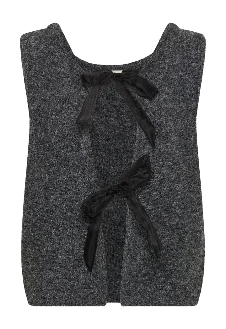 CREAM CRBulp Knit Vest Dark Grey Melange