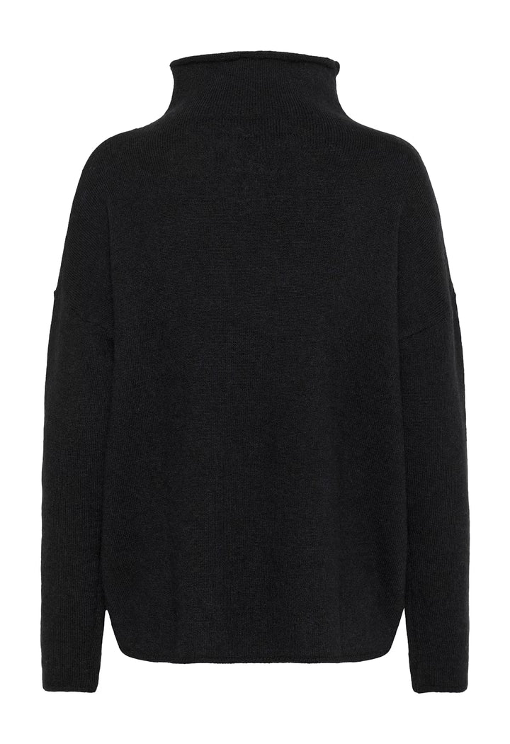 SOAKED IN LUXURY SLMiya Slim Sleeve Pullover Black Melange
