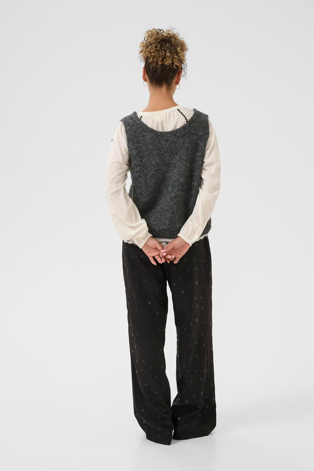 CREAM CRBulp Knit Vest Dark Grey Melange