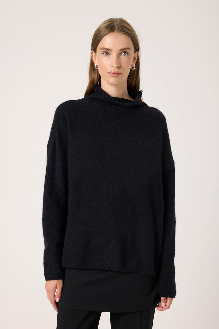 SOAKED IN LUXURY SLMiya Slim Sleeve Pullover Black Melange