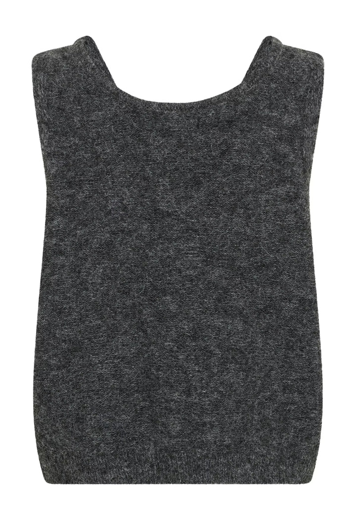 CREAM CRBulp Knit Vest Dark Grey Melange