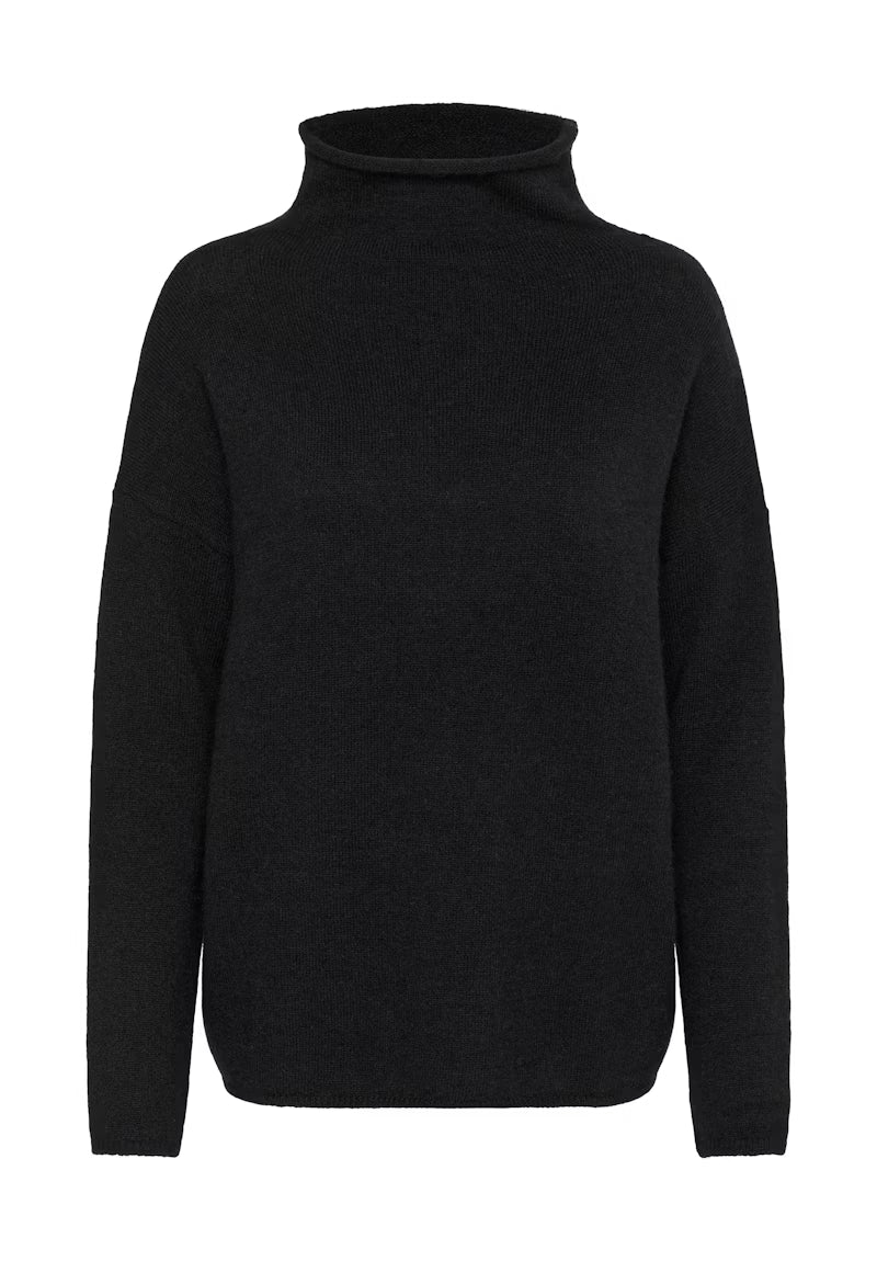 SOAKED IN LUXURY SLMiya Slim Sleeve Pullover Black Melange