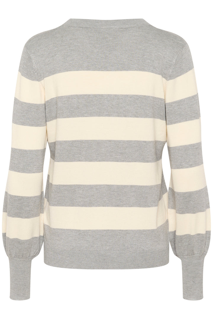 KAFFE KAlizza Striped Pullover Grey Melange/Turtledove