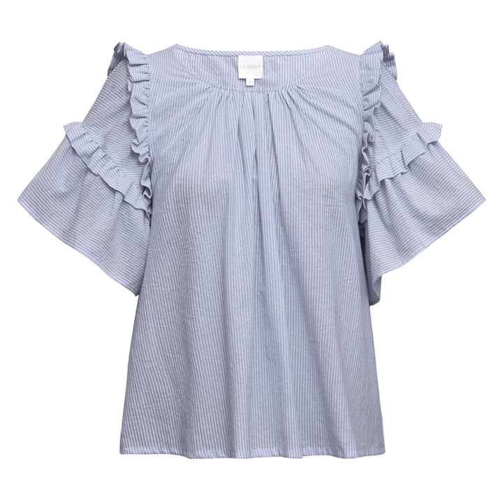 GOSSIA MilicaGO Blouse Blue/Off-white Stripes