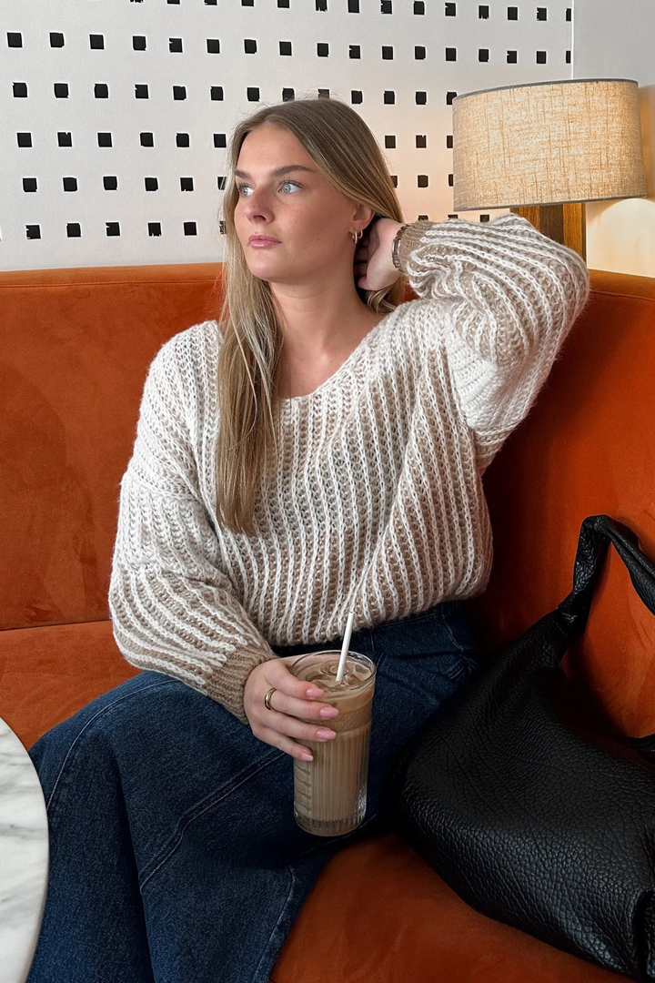 NOELLA Lillie Knit Cheyenne Sand Stripe