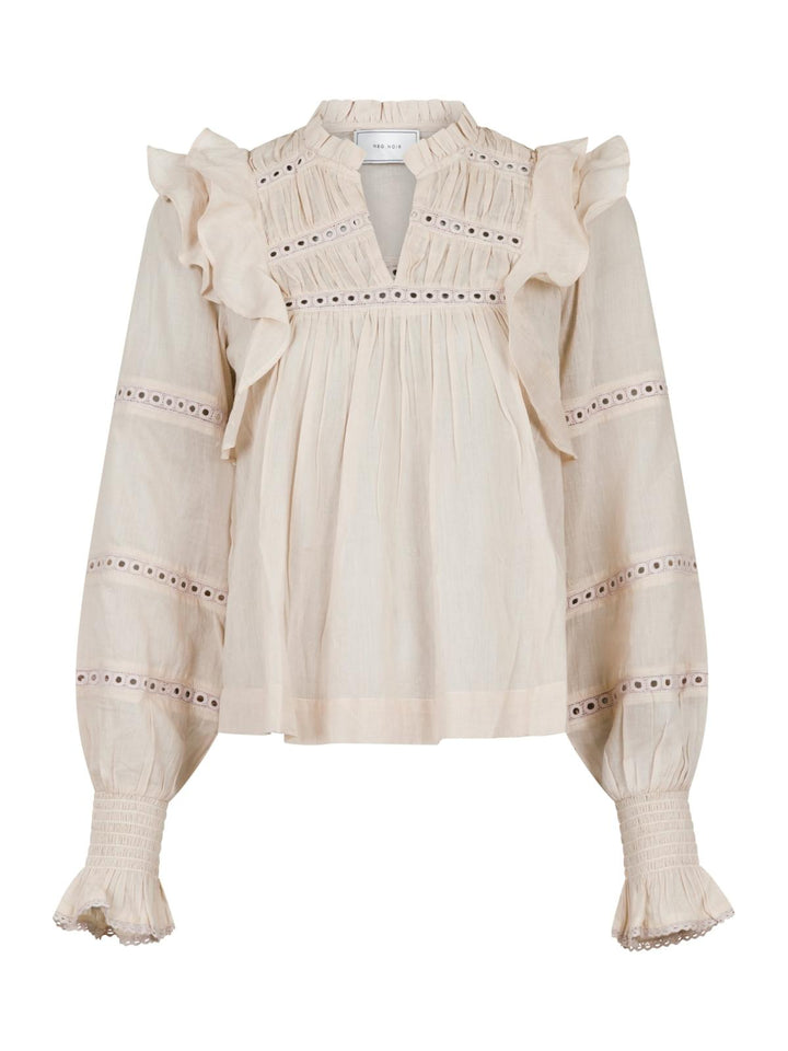 NEO NOIR Aurika S Voile Blouse Sand