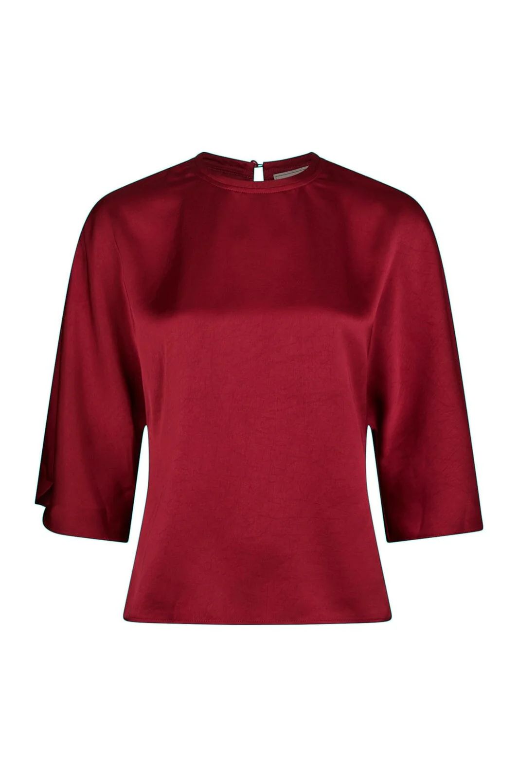 NEO NOIR Liora Heavy Sateen Blouse Dark Red