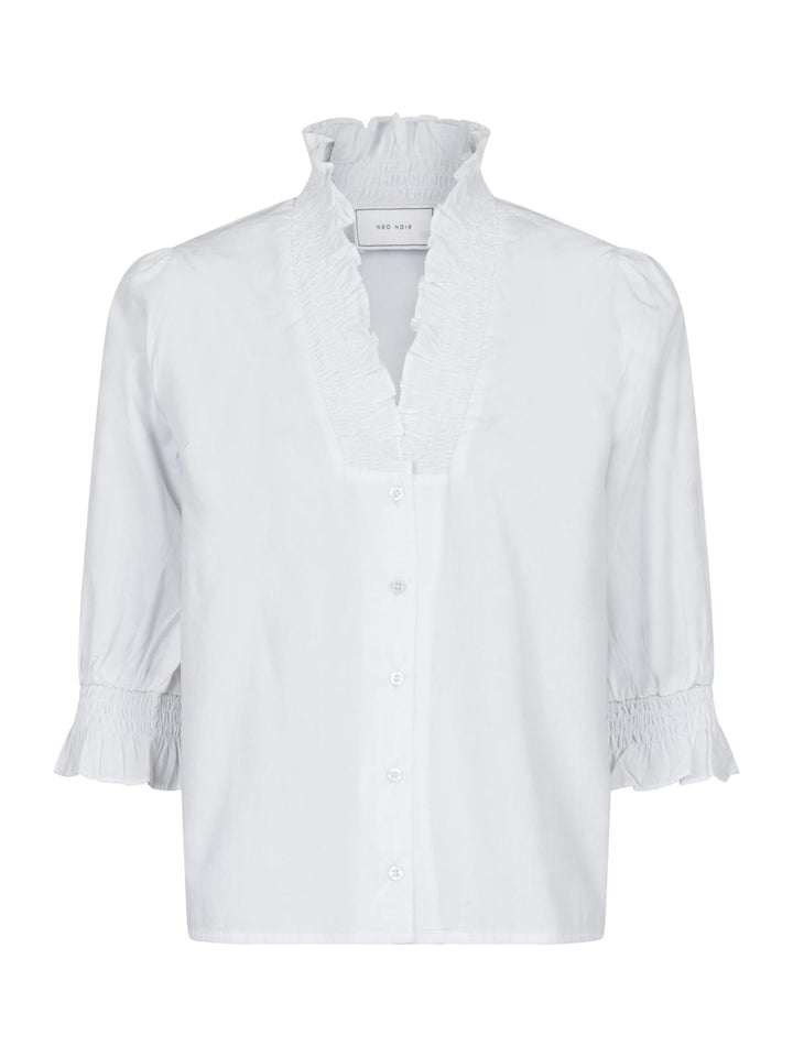 NEO NOIR Briony C Poplin Blouse White