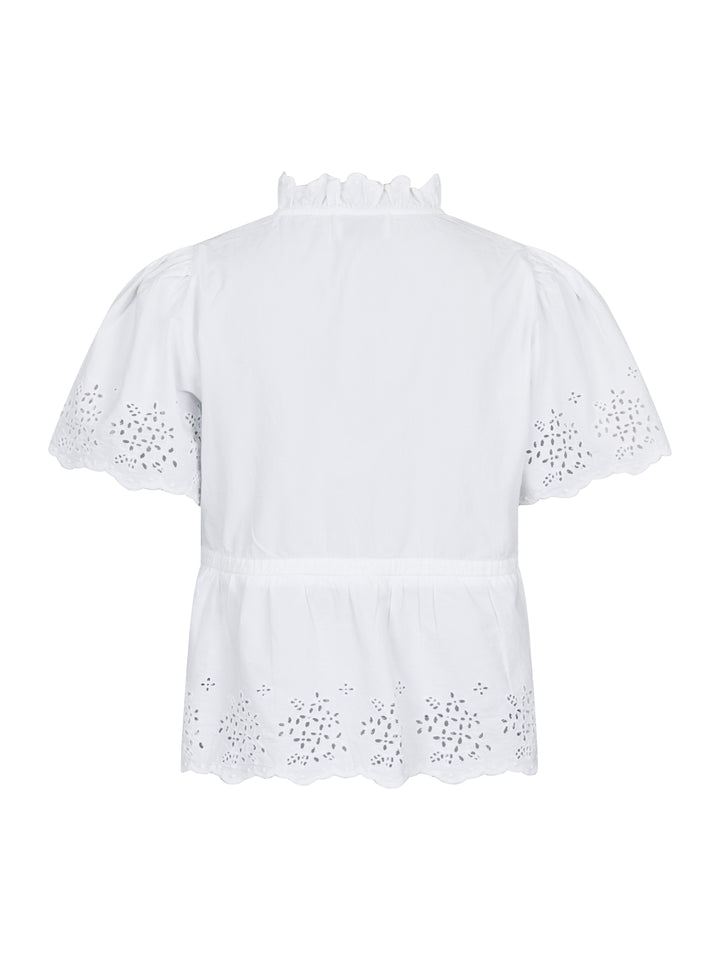 NEO NOIR Satsi Embroidery Blouse White