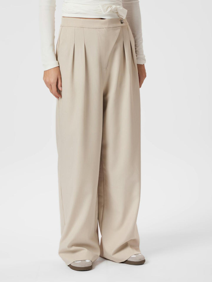 NEO NOIR Zalka Eyelet Pants Sand