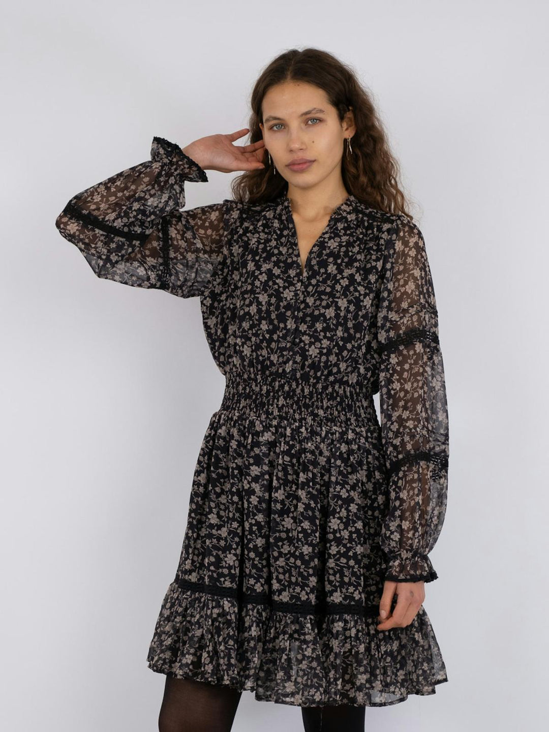 NEO NOIR Evanna Fleur Sombre Dress Black