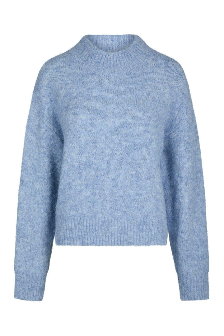 NEO NOIR Paulina Fluffy Knit Blouse Dusty Blue