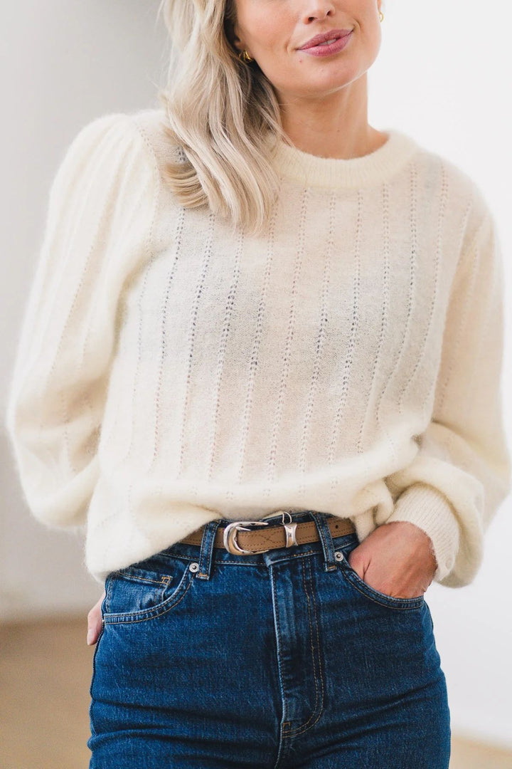 RAUS Amalie Puff Pullover Egret