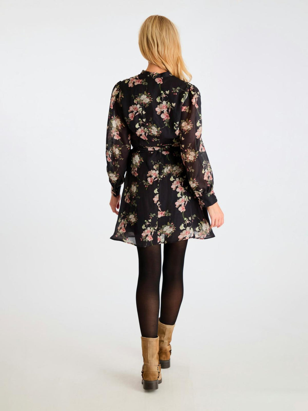 NEO NOIR Heidi Print Flower Dress Black