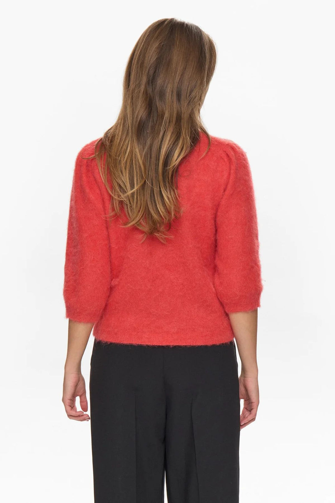 NUMPH NUSURI BRUSHED SS CARDIGAN Fiery Red