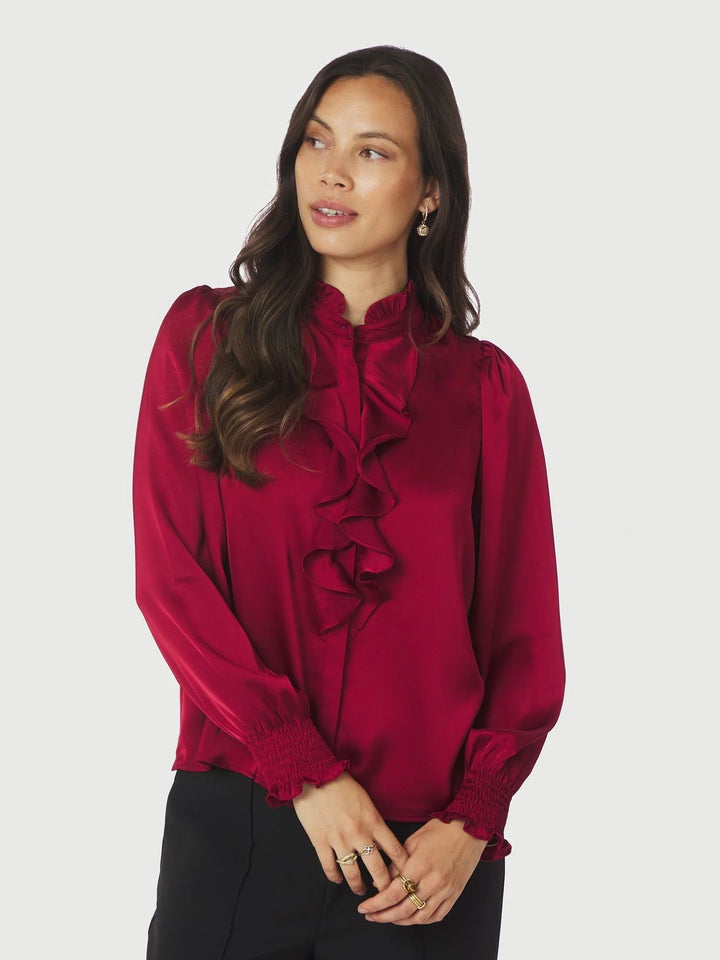NEO NOIR Zamola Blouse Dark Red