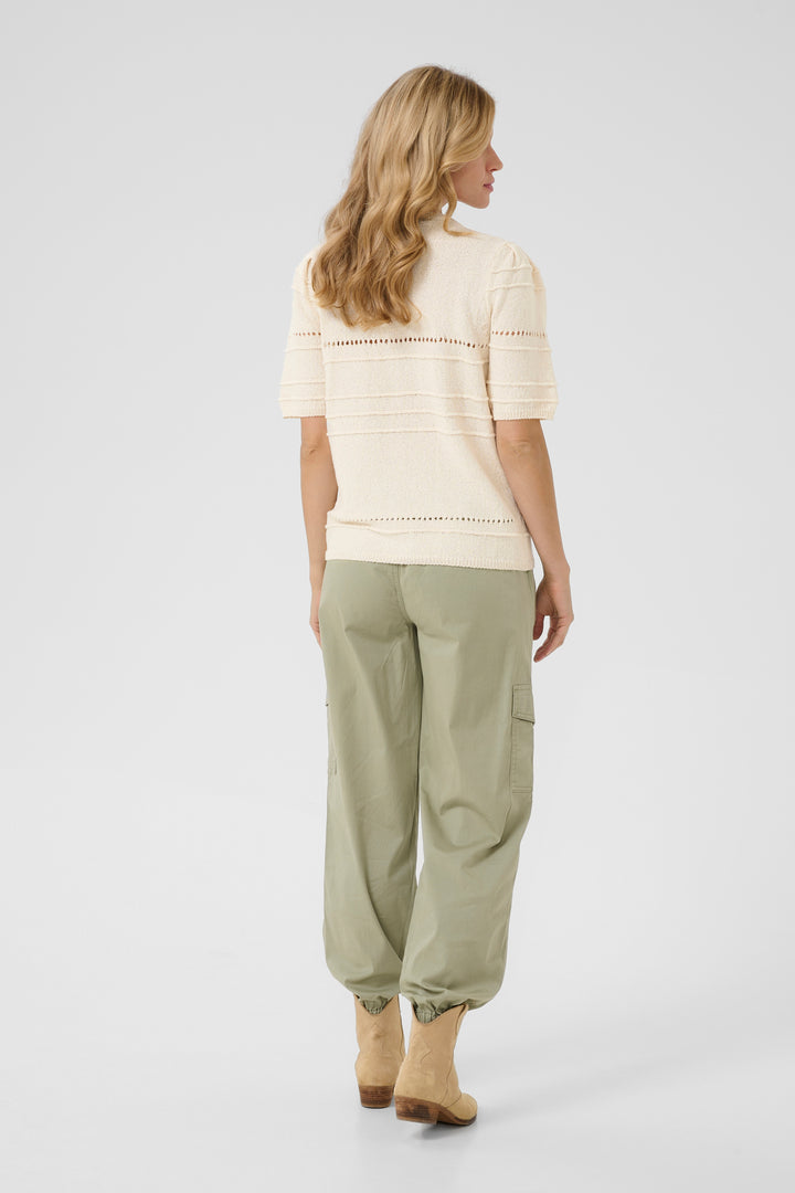 CREAM CRPoppi Knit Blouse Eggnog