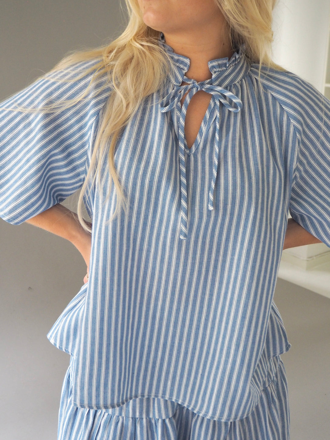 A-VIEW Safia Blouse Blue/White