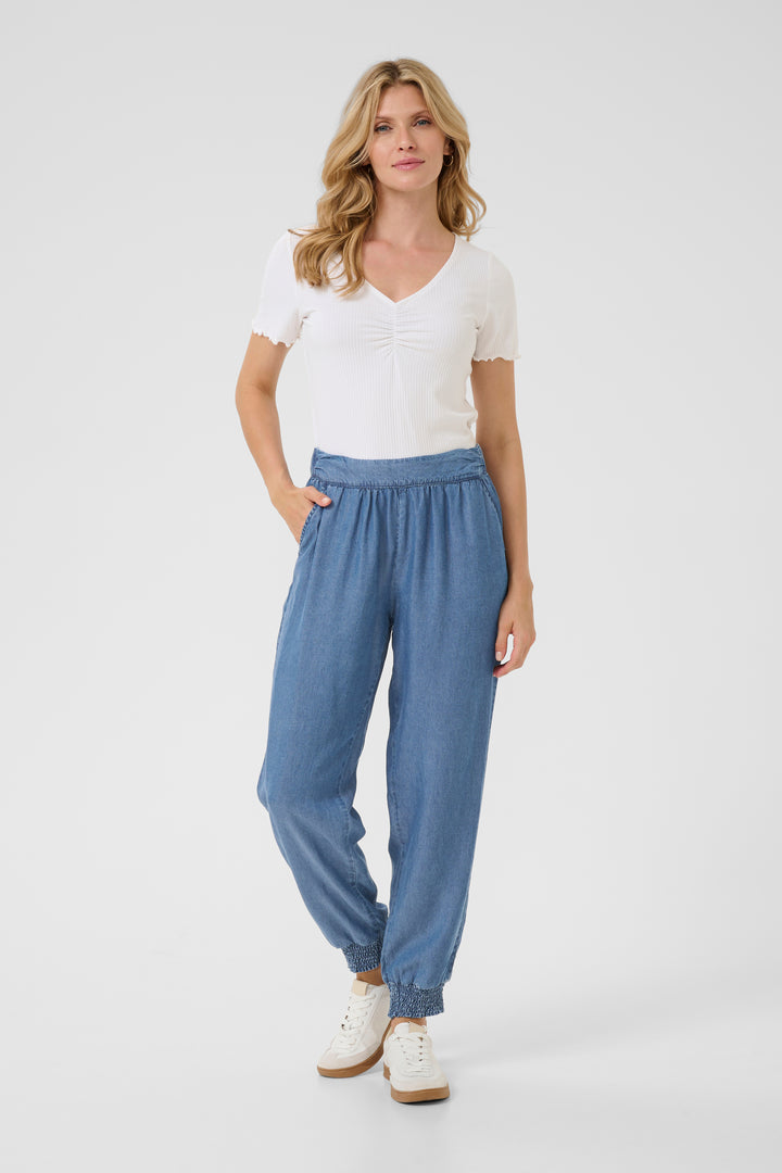 CREAM CRMolly Harem Pant Toronto Medium Blue Denim