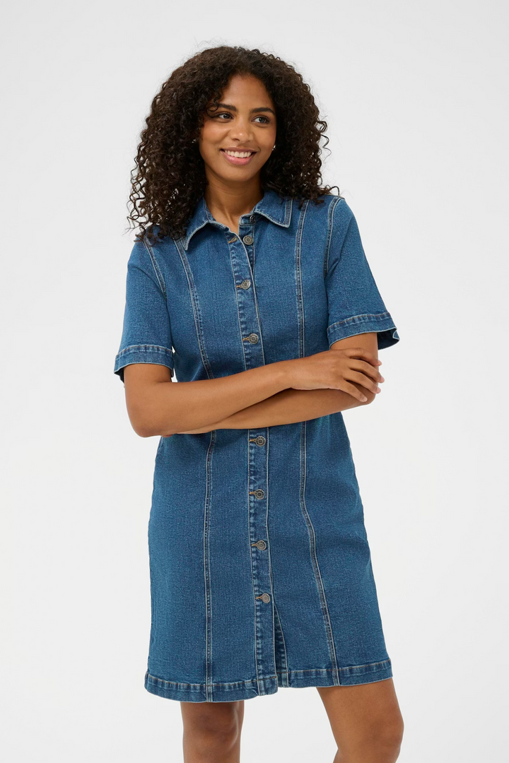 KAFFE KAlena Denim Dress Medium Blue Denim