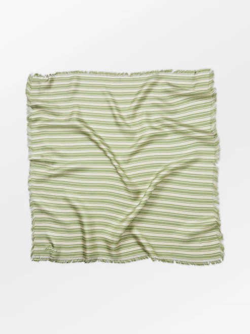BECKSÖNDERGAARD Strifillia Green Sia Scarf Banana Palm Green