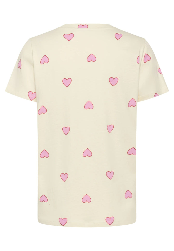 SAINT TROPEZ PixilinaSZ T-Shirt Offwhite Bonbon Big Heart
