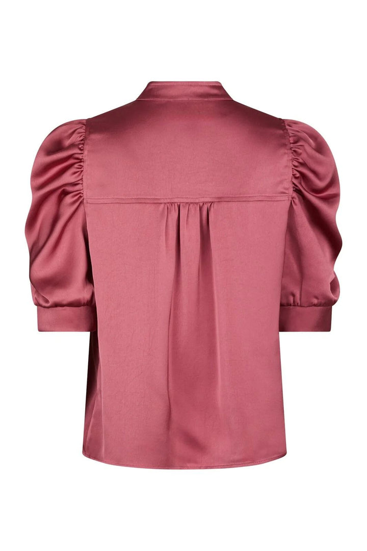 NEO NOIR Roella Heavy Sateen Blouse Cherry Pink