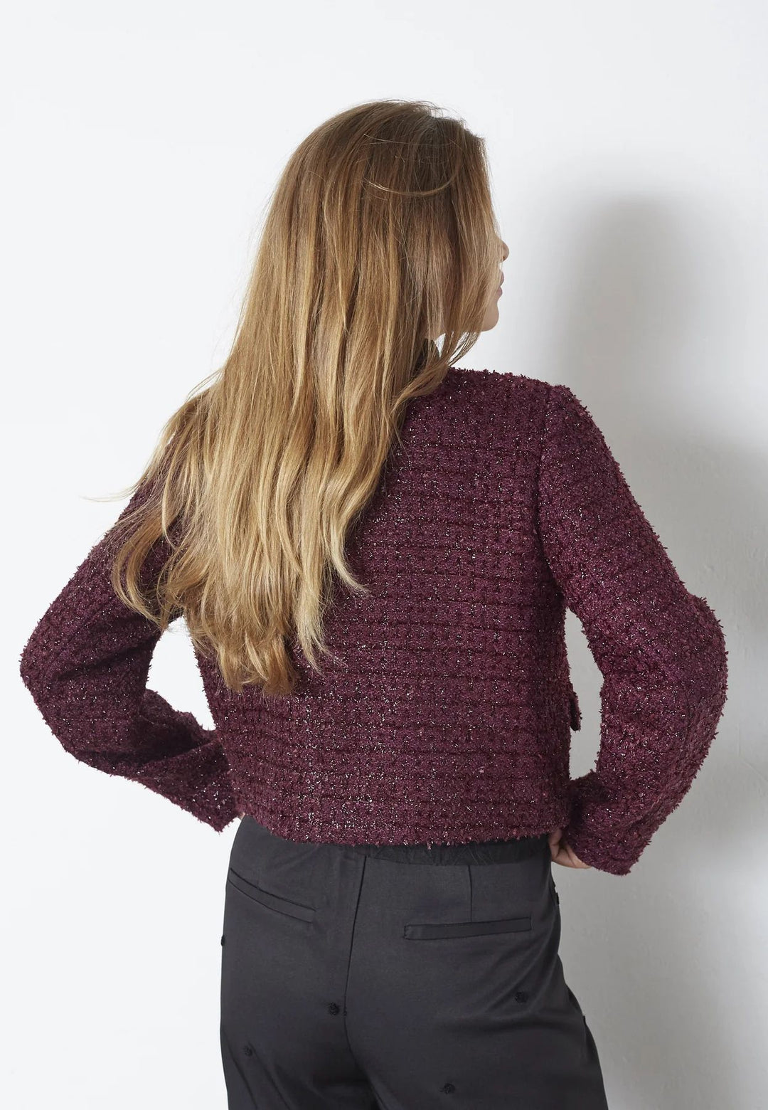 CO´COUTURE PeachCC Bouclet Jacket Plum