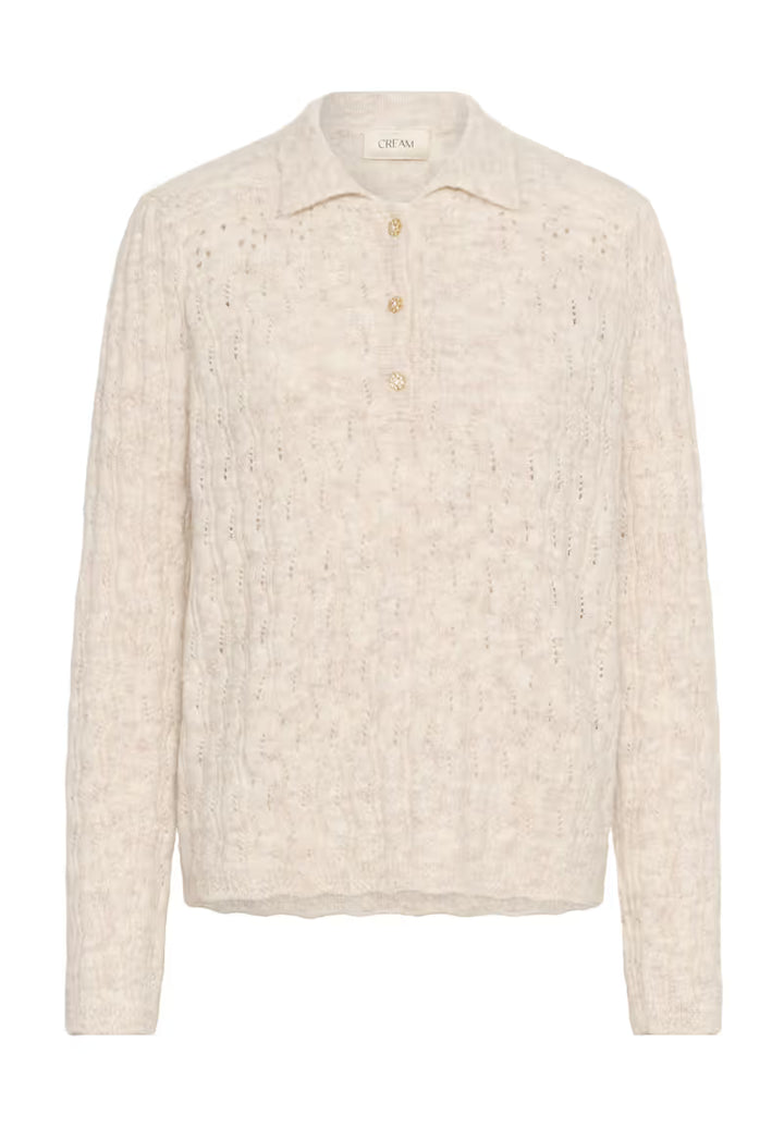 CREAM CRJunah Pullover Oat Melange