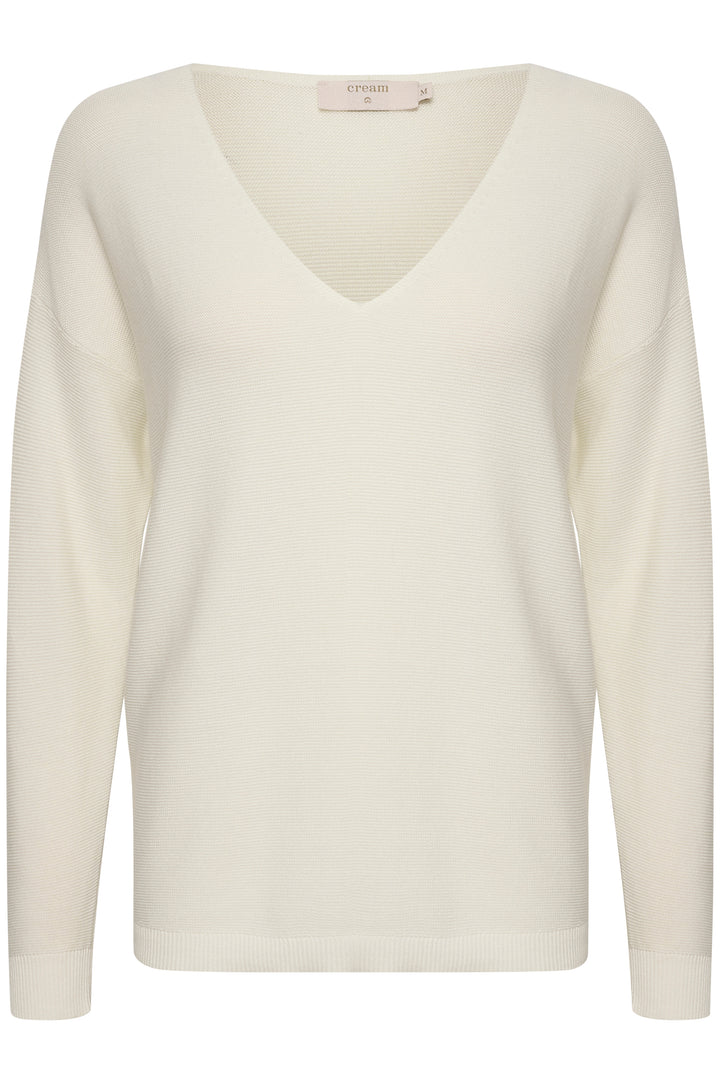 CREAM CRSillar Knitted Pullover Snow White