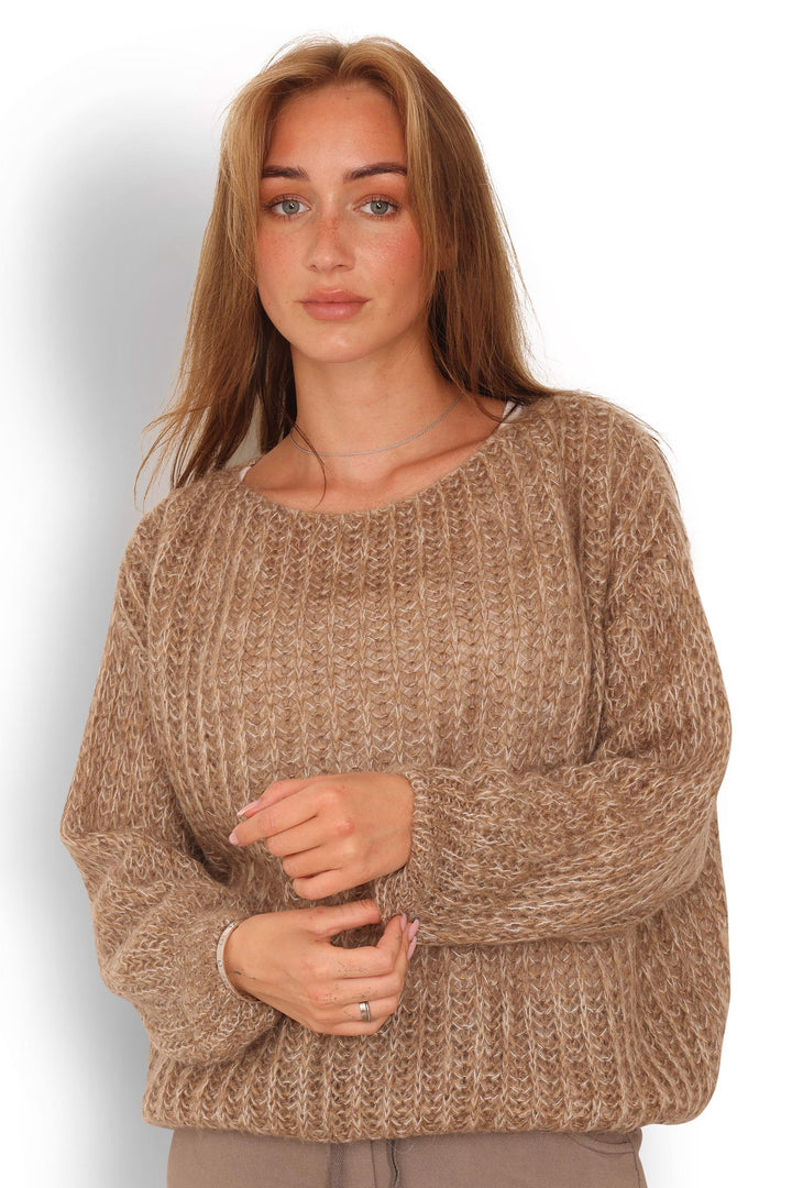 COPENHAGEN LUXE Elegant Knit With Mohair Camel