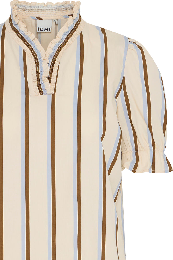 ICHI IXlaina SS Zen Blue/Brown Stripe