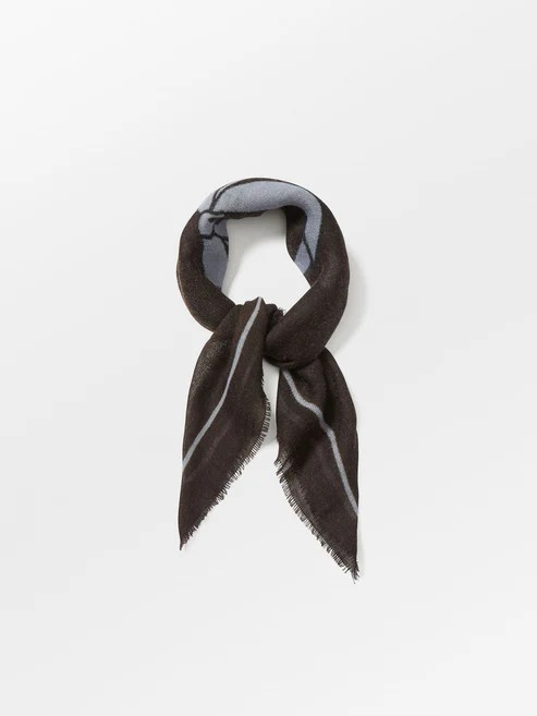 BECKSÖNDERGAARD Bow Wica Scarf Hot Fudge Brown