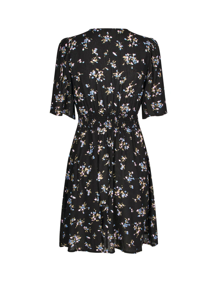 MBYM Melika-V-M Dress Black Revana Print