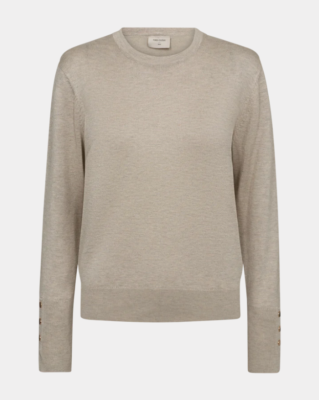 FREEQUENT FQKATIE-PULLOVER MOONBEAM MELANGE
