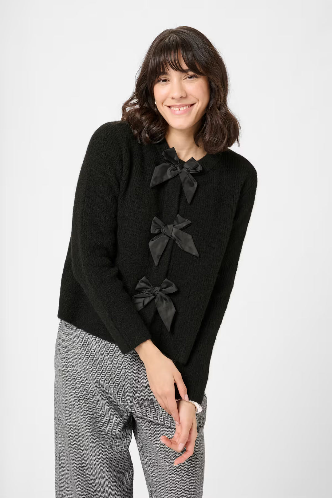 KAFFE KAmay Knit Cardigan Black Deep