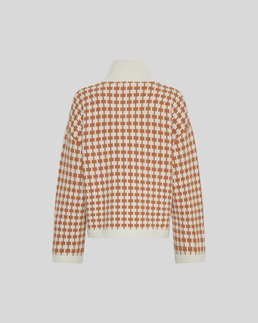 MSCH COPENHAGEN MSCHAmaria Zip Pullover Egret/C Spice
