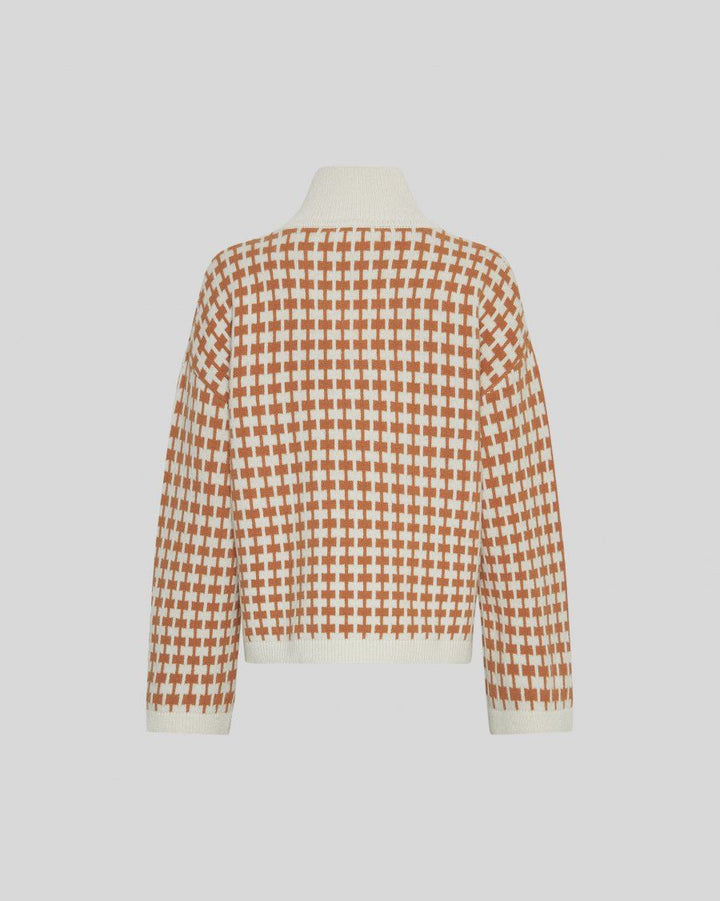 MSCH COPENHAGEN MSCHAmaria Zip Pullover Egret/C Spice