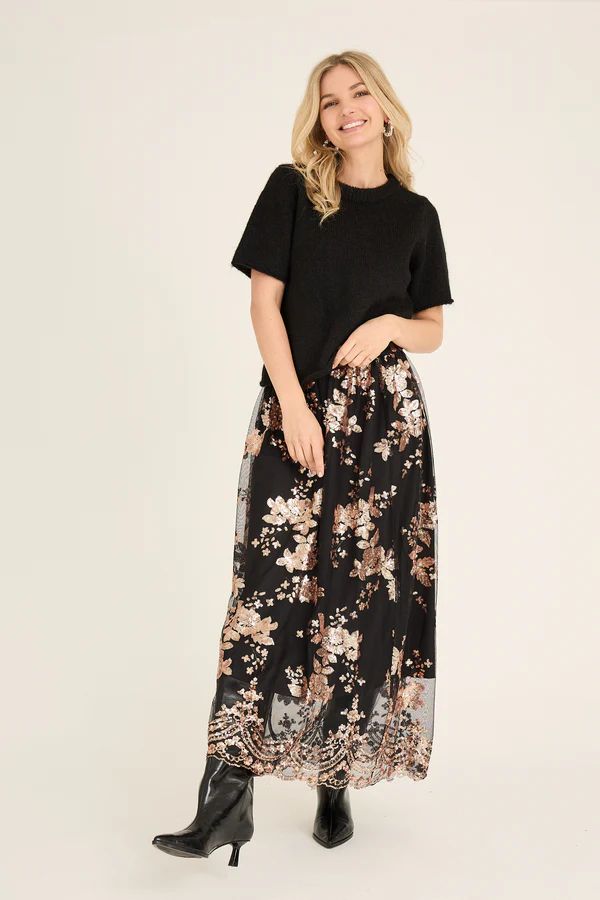 A-VIEW Estelle Skirt Rose Gold