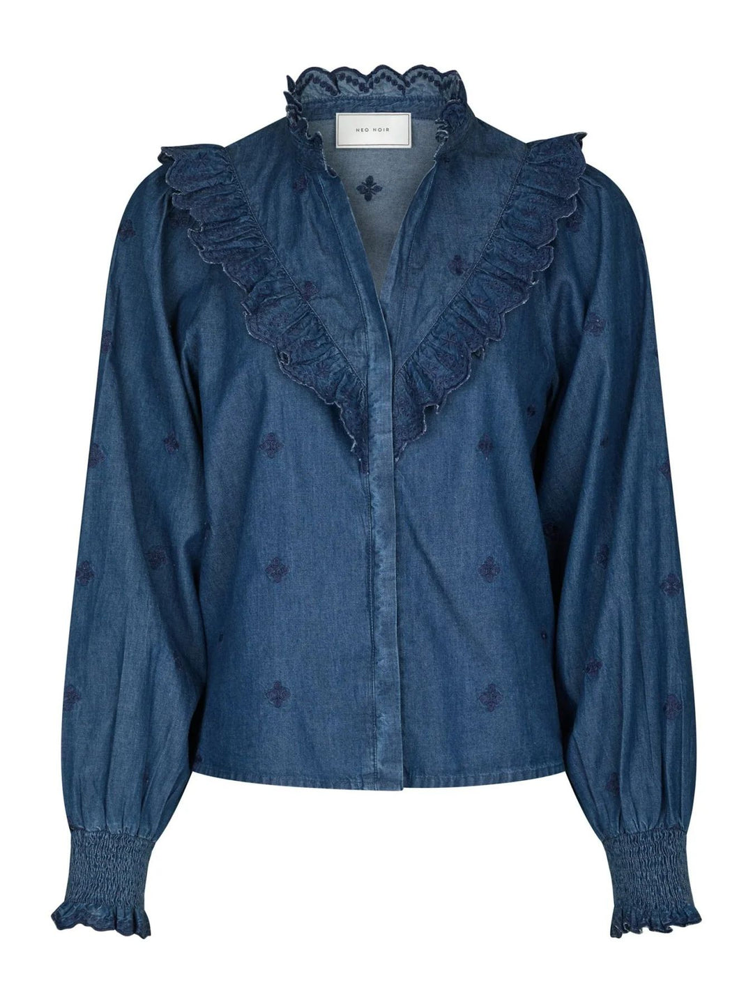 NEO NOIR Degas Denim Blouse Blue