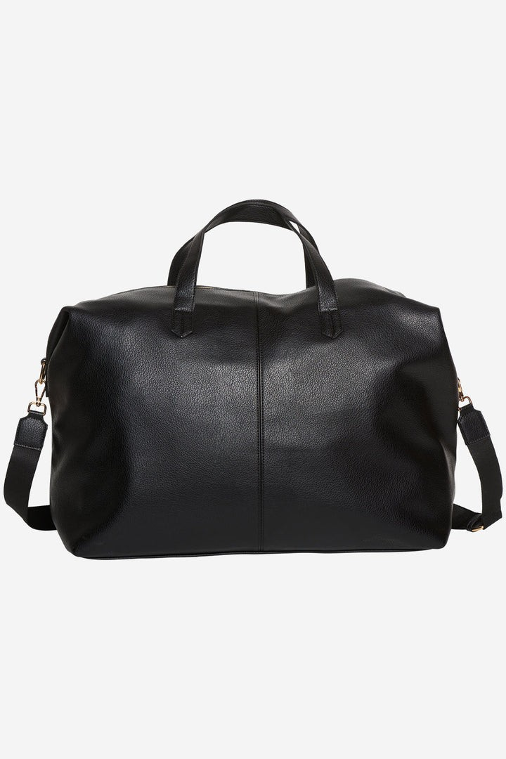 NOELLA Holdall Medium Weekend Bag Black Leather Look