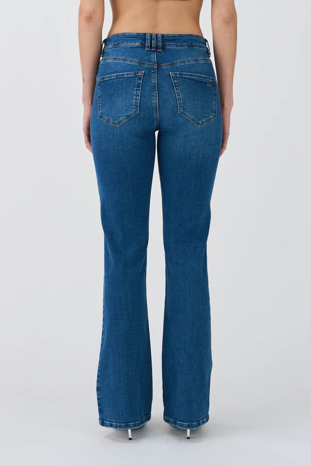 IVY COPENHAGEN Tara Flare Jeans Wash Andorra Mid Blue Denim Blue