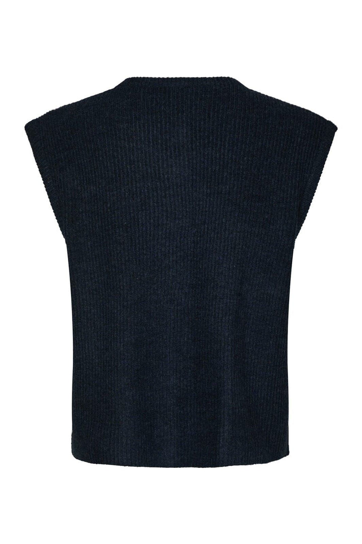 NEO NOIR Everest Knit Vest PO Navy