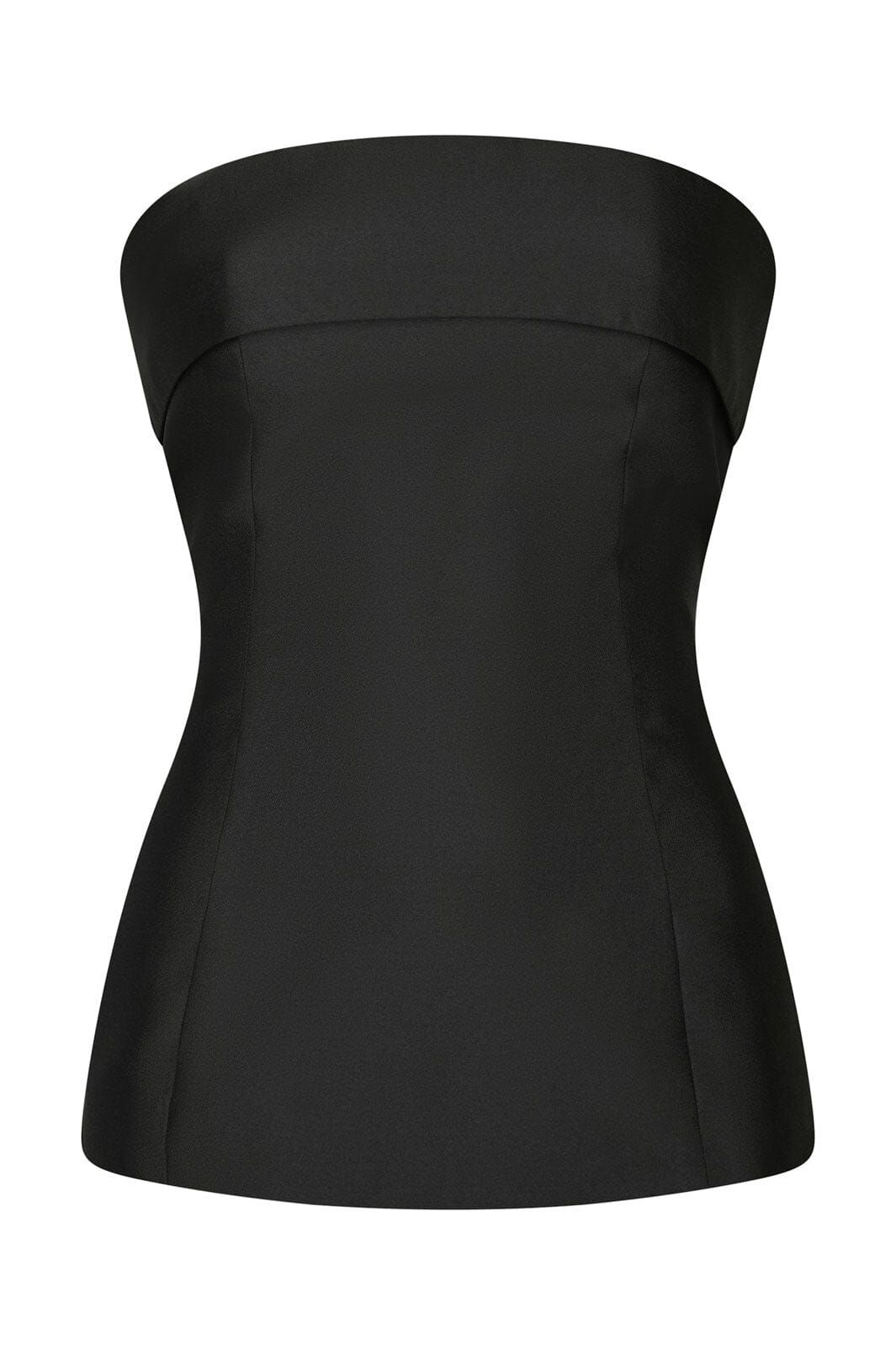 NEO NOIR Taleen Dull Sateen Top Black