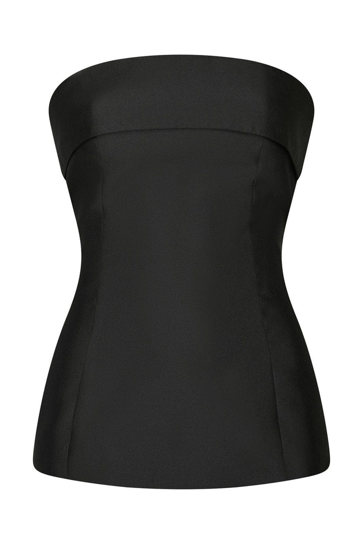 NEO NOIR Taleen Dull Sateen Top Black